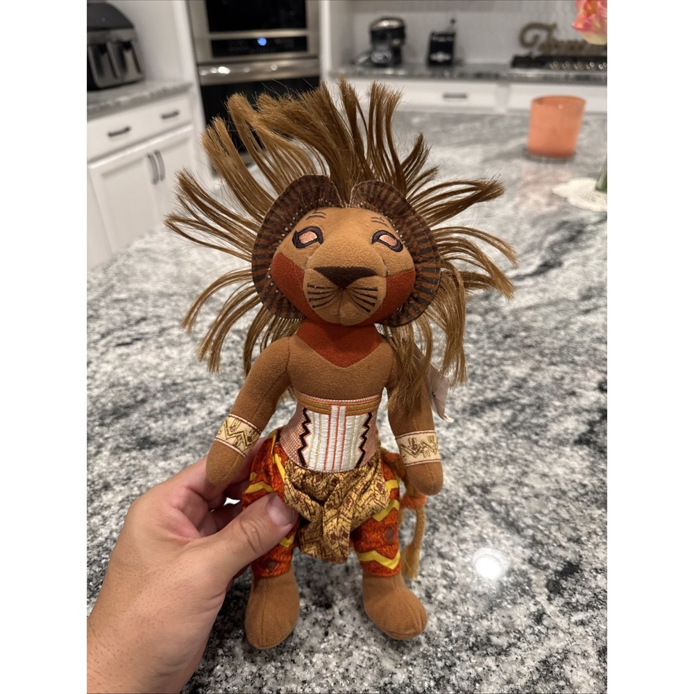 DISNEY'S 11" SIMBA THE LION‎ KING BROADWAY MUSICAL BEAN BAG PLUSH ANIMAL TOY #11